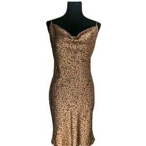 Windsor Mini Bronze Slip Dress Y2K Sexy Medium Date Night Mobwife Slinky